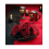 Bouquet 5 roses rouges et noires – Mariée gothique Halloween 45 cm