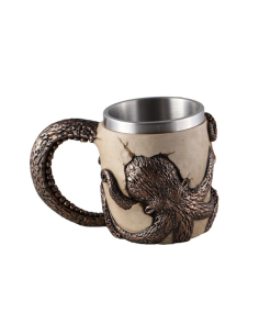 Mug tête de mort et poulpe en résine – 16,3 cm 2