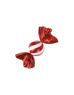 Bonbon géant de Noël rouge et blanc à suspendre – 40 cm 2