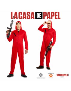 Déguisement La Casa de Papel adulte rouge avec masque – taille M/L