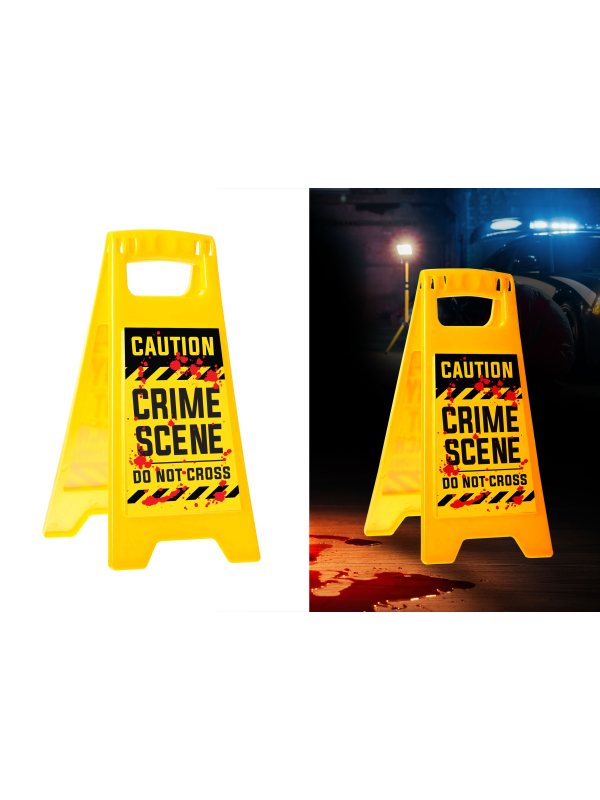 Pancarte Attention scène de crime en PVC
