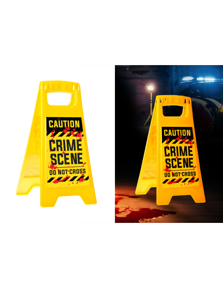 Pancarte Attention scène de crime en PVC