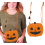 Sac citrouille Halloween orange et noir