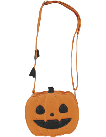 Sac citrouille Halloween orange et noir
