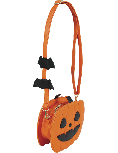 Sac citrouille Halloween orange et noir
