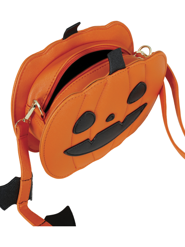 Sac citrouille Halloween orange et noir