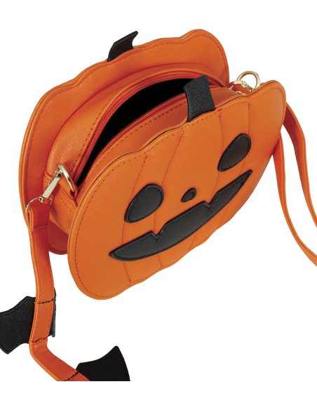 Sac citrouille Halloween orange et noir