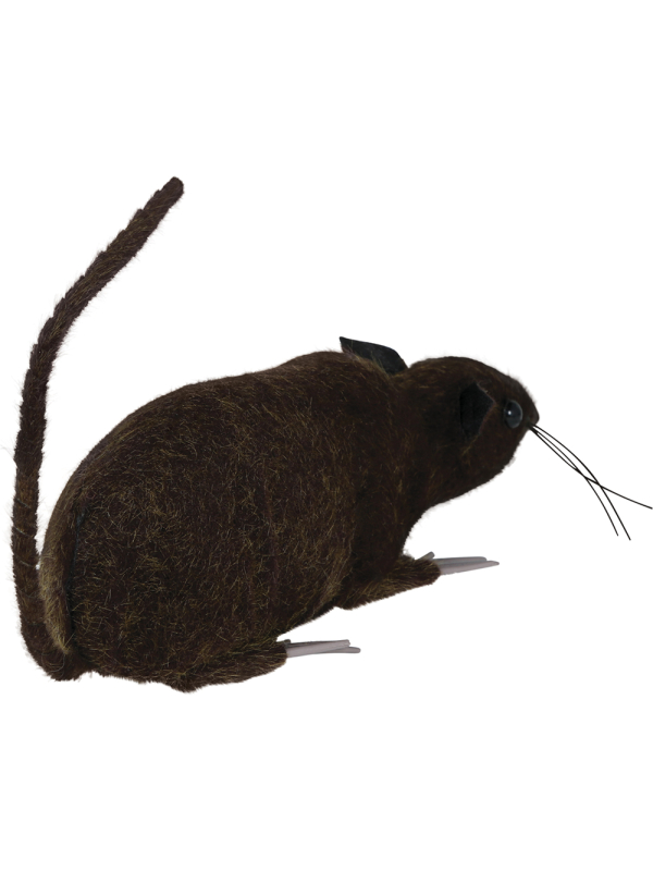 Rat Halloween réaliste marron 15 cm – décoration effrayante
