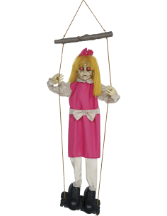 Automate Halloween fillette sur balançoire 105 cm – tremble, hurle et yeux rouges 2