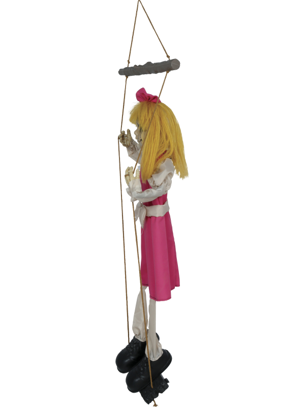 Automate Halloween fillette sur balançoire 105 cm – tremble, hurle et yeux rouges