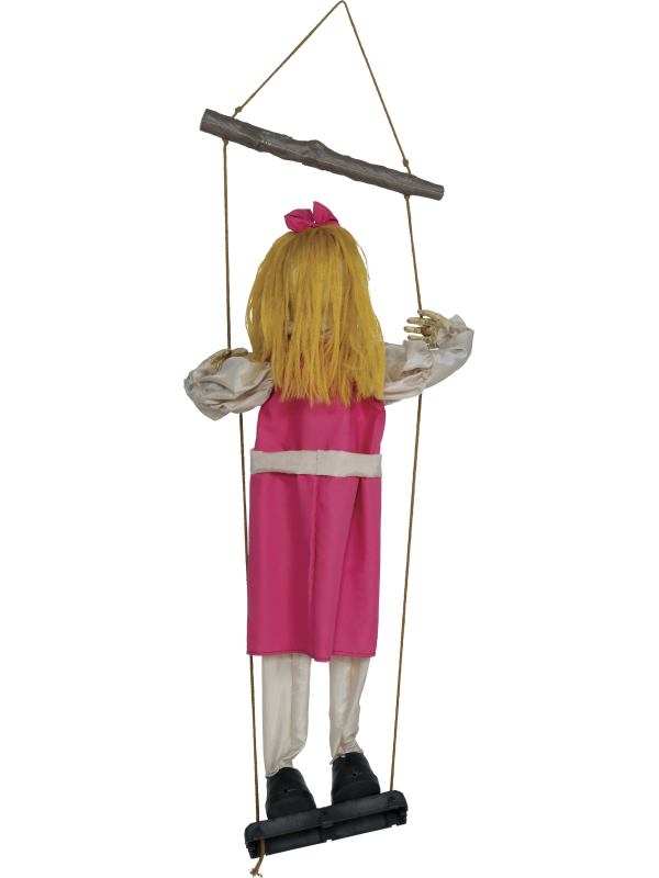 Automate Halloween fillette sur balançoire 105 cm – tremble, hurle et yeux rouges
