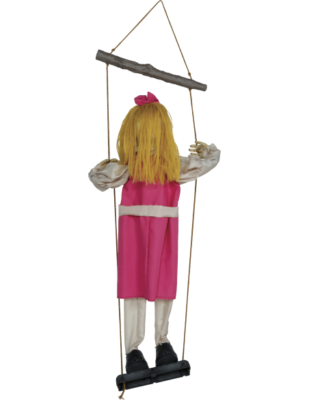 Automate Halloween fillette sur balançoire 105 cm – tremble, hurle et yeux rouges
