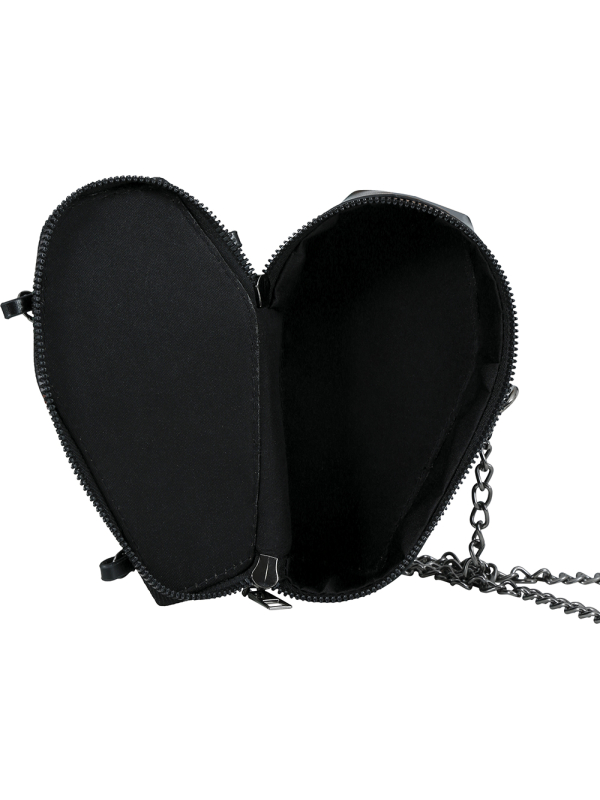 Sac à main cercueil gothique noir avec chaîne