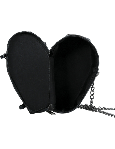 Sac à main cercueil gothique noir avec chaîne