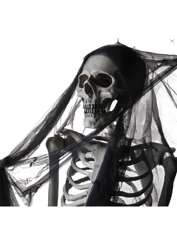 Toile d’araignée Halloween noire ignifugée et extensible – 60 g