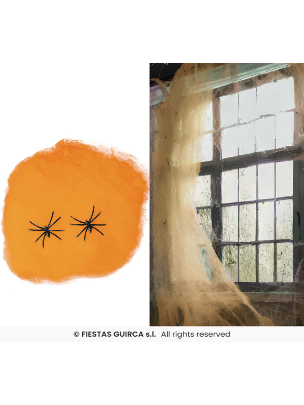 Toile d’araignée Halloween 100 g orange