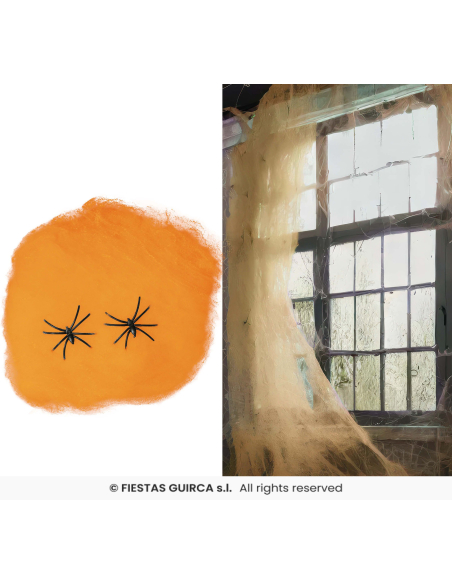 Toile d’araignée Halloween 100 g orange