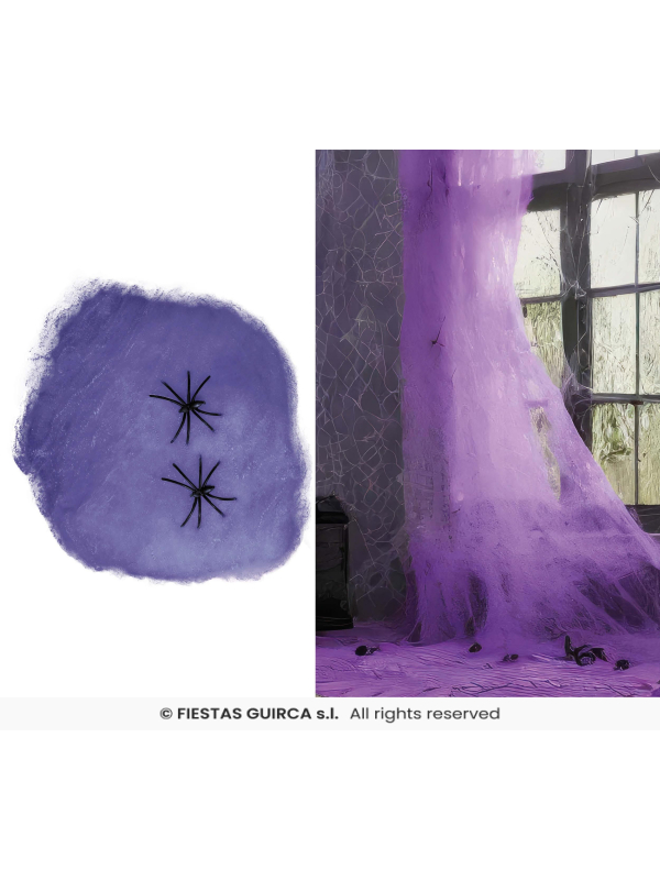 Toile d’araignée Halloween 100 g violet