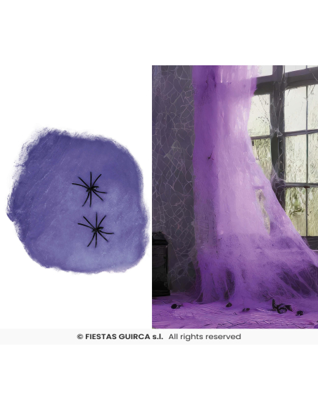 Toile d’araignée Halloween 100 g violet