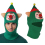 Cagoule lutin de Noël adulte verte – taille unique