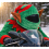 Couvre-casque lutin de Noël vert et rouge en polyester