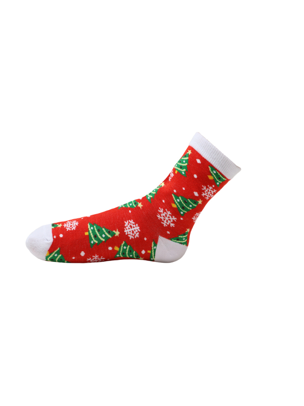 Chaussettes de Noël enfant à motif sapins et étoiles