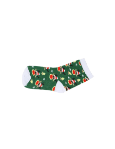 Chaussettes de Noël enfant vertes à motifs rennes 2