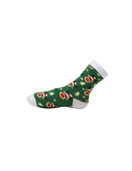 Détail des chaussettes de Noël enfant motif renne