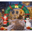 Arche de Noël gonflable XXL 240 cm avec Père Noël et bonhomme de neige