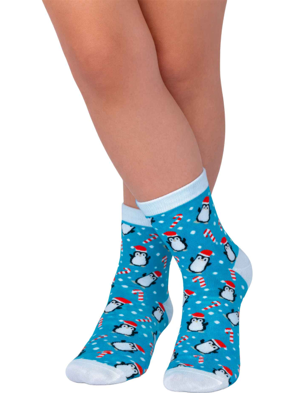 Chaussettes enfant en coton à motifs de Noël