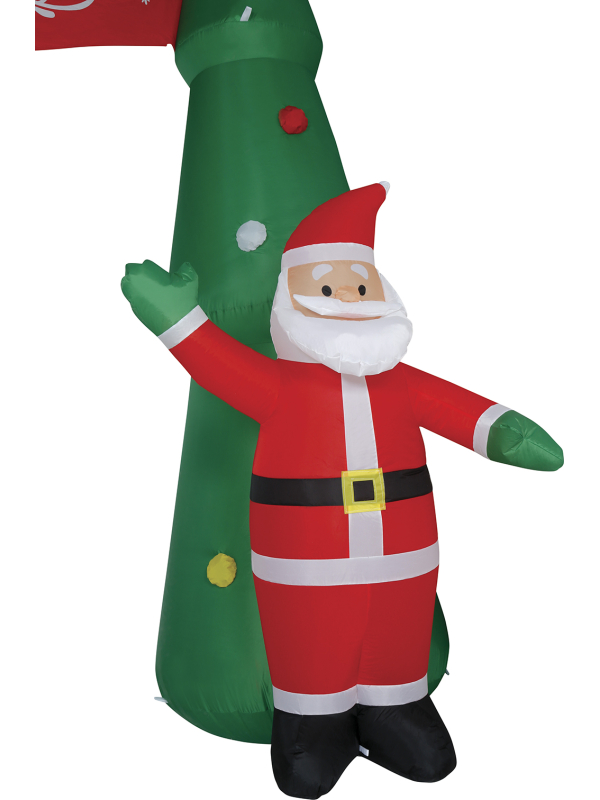 Arche de Noël gonflable lumineuse 300 cm avec Père Noël et pingouin
