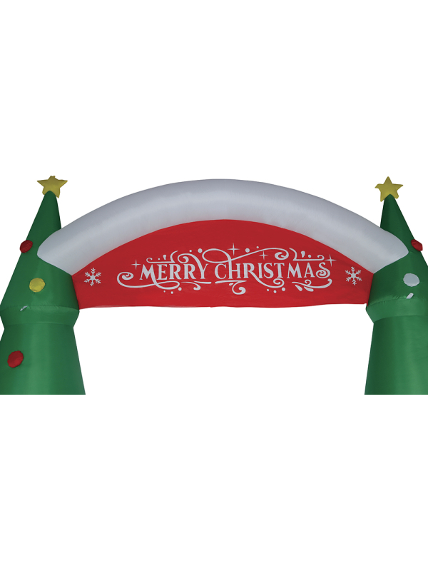 Arche de Noël gonflable lumineuse 300 cm avec Père Noël et pingouin