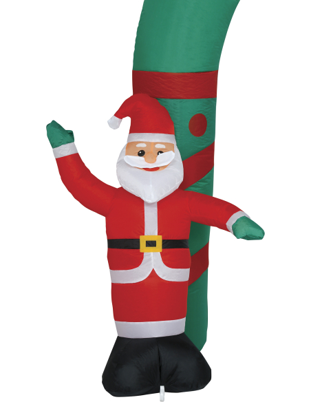 Arche de Noël gonflable XXL 240 cm avec Père Noël et bonhomme de neige