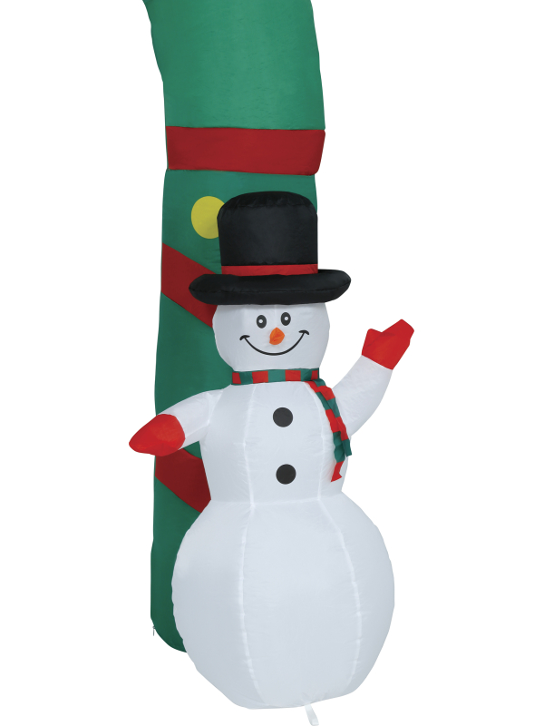 Arche de Noël gonflable XXL 240 cm avec Père Noël et bonhomme de neige