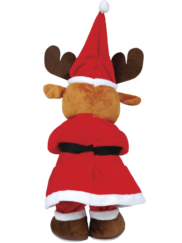 Automate renne de Noël animé et sonore qui répète la voix – 40 cm
