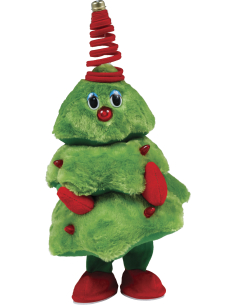 Automate sapin de Noël vert et rouge avec chapeau spiralé 2