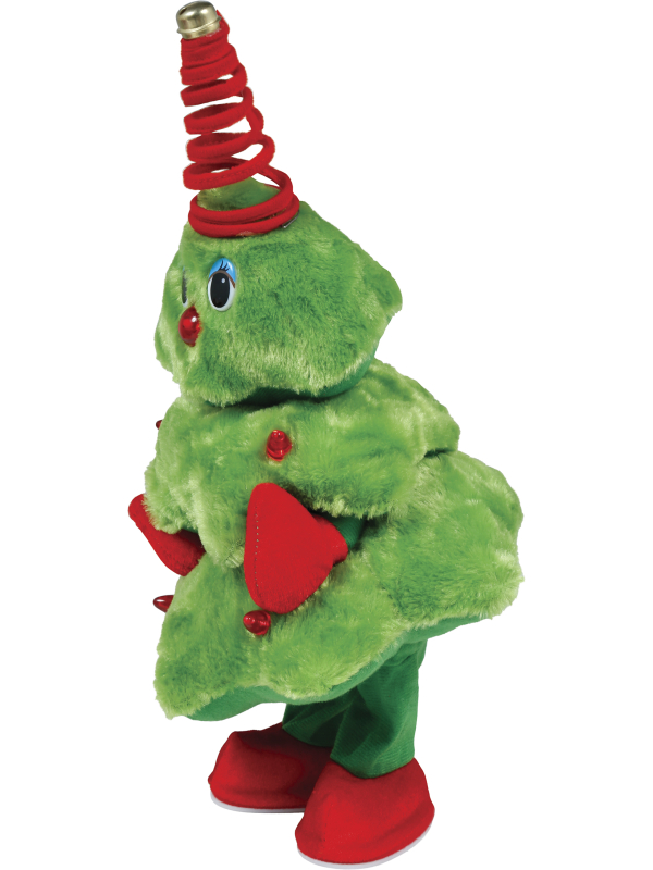 Automate sapin de Noël animé et sonore qui répète la voix – 40 cm