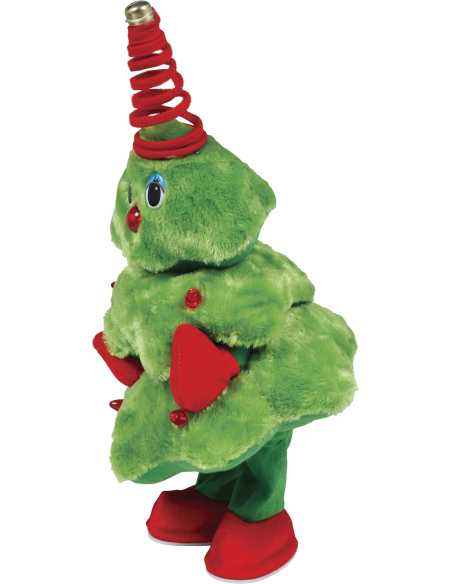 Automate sapin de Noël animé et sonore qui répète la voix – 40 cm