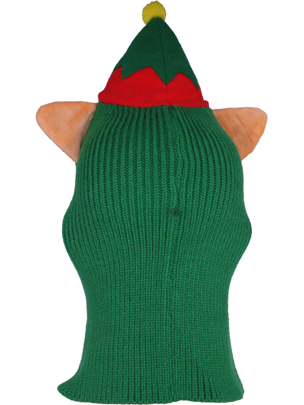 Cagoule lutin de Noël adulte verte – taille unique