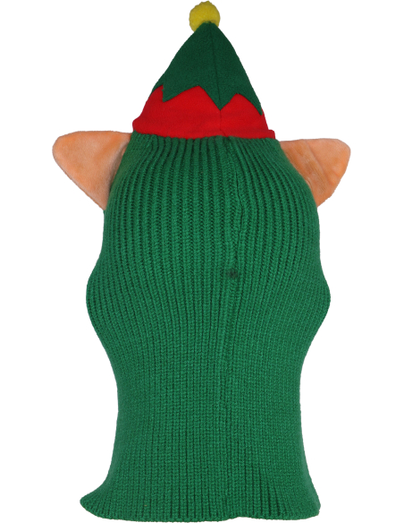 Cagoule lutin de Noël adulte verte – taille unique