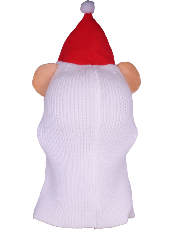 Cagoule Père Noël adulte blanche – taille unique
