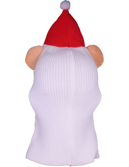 Cagoule Père Noël adulte blanche – taille unique