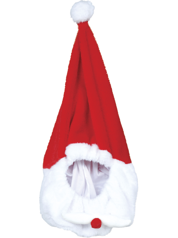 Couvre-casque de moto Père Noël rouge et blanc