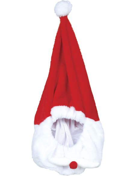 Couvre-casque de moto Père Noël rouge et blanc
