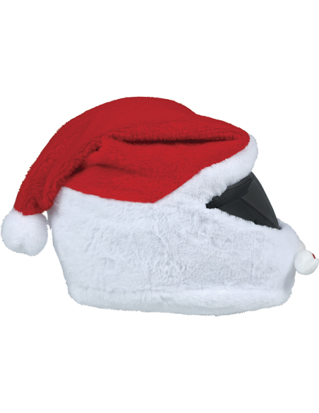 Couvre-casque de moto Père Noël rouge et blanc