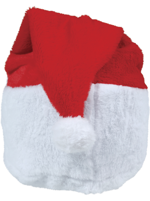 Couvre-casque de moto Père Noël rouge et blanc