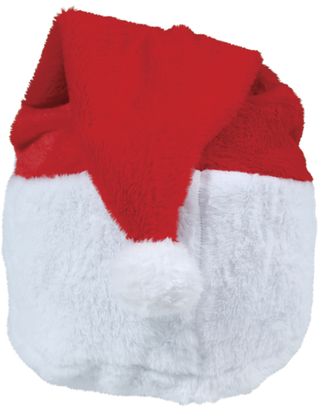 Couvre-casque de moto Père Noël rouge et blanc