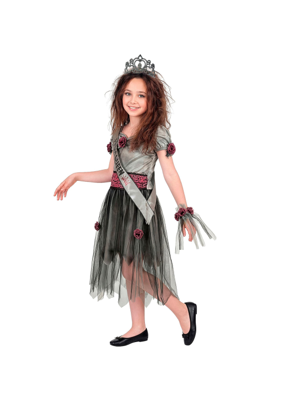 Tiare noire et robe de reine de promo zombie
