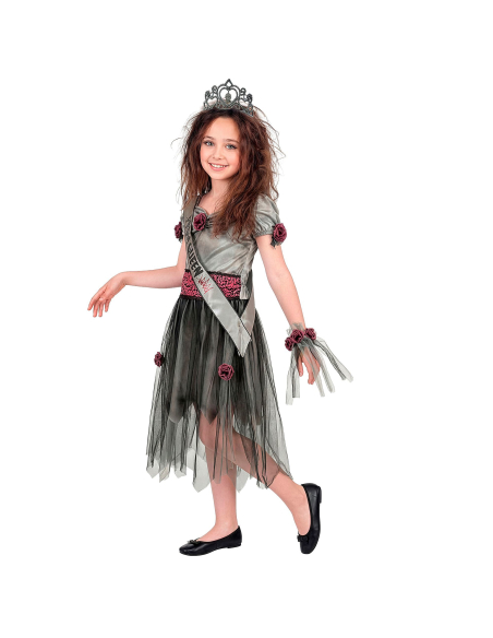 Tiare noire et robe de reine de promo zombie