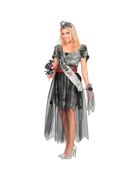 Déguisement reine de promo zombie femme gris Halloween